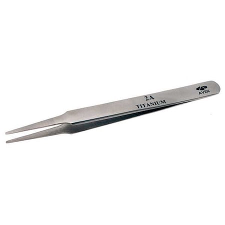 Precision Tweezer Titanium 4 1/2 In Type 18049TT by USA Aven Inspection & Retrieving Tweezers