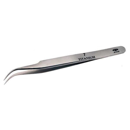 Precision Tweezer Titanium 4 1/2 In Type 18072TT by USA Aven Inspection & Retrieving Tweezers