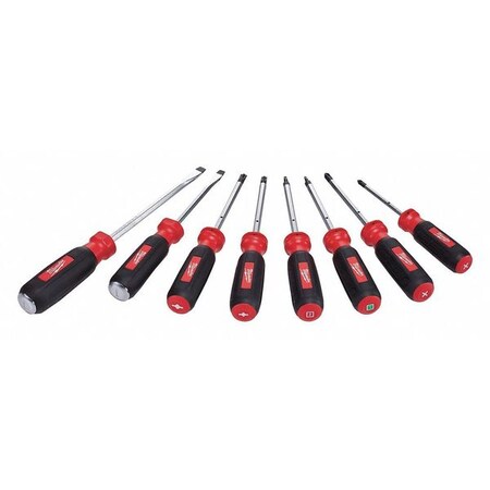 Scrwdrvr Set Slot/Phllps/ECX(TM)/Sq 8 Pc by USA Milwaukee Screwdriver Sets