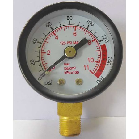 Pressure Gauge by USA Speedaire Pneumatic Motor Parts
