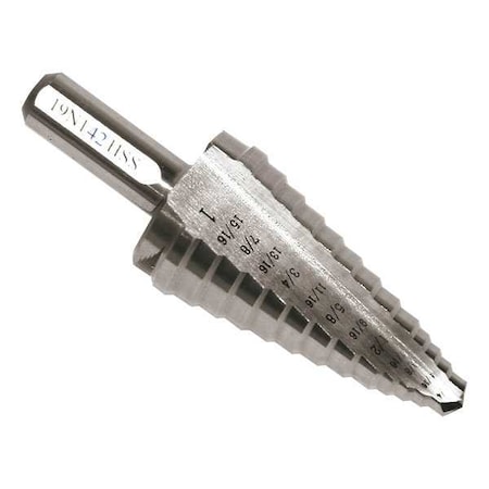 Step Drill Bit HSS 9 Sizes 1/2 1 In. by USA Westward Step Drill Bits