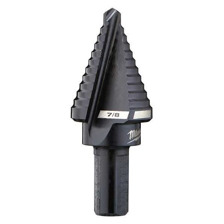 Step Drill Bit HSS 1 Size 7/8 In w/Steps by USA Milwaukee Step Drill Bits