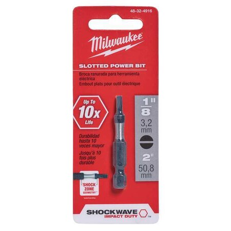 Insert Bit 1/4" Slotted 6 8 2 by USA Milwaukee Nut Setters & Bit Holders