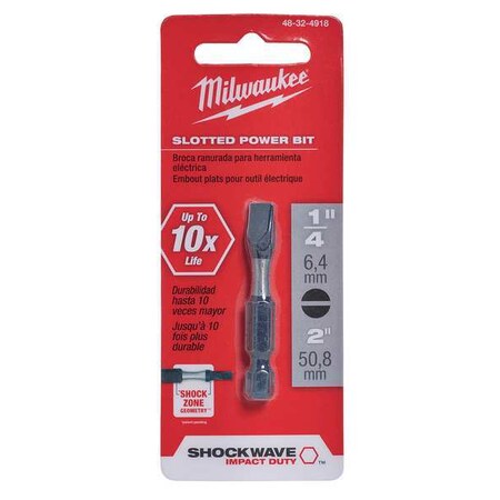 Insert Bit 1/4" Slotted 8 10 2 by USA Milwaukee Nut Setters & Bit Holders