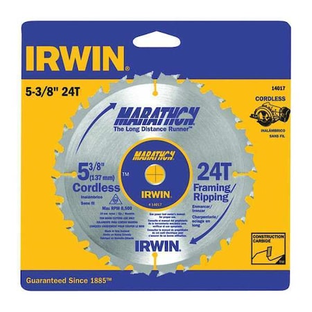 Saw Blade Steel 5 3/8in 24Teeth Min. Qty 5 by USA Irwin Circular Power Saw Blades