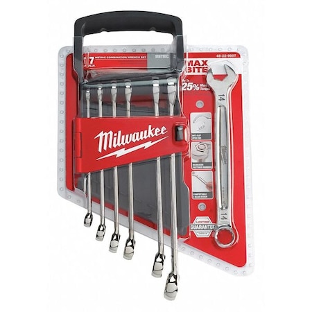 Combination Wrench Set Metric 7 pcs. by USA Milwaukee Combination Wrench Sets