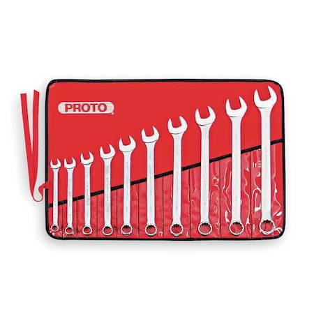Combo Wrench Set Antislip 7/16 1 in 10Pc Type J1200GASD by USA Proto Combination Wrench Sets