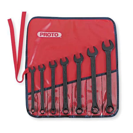Combo Wrench Set Black 3/8 3/4 in. 7 Pc by USA Proto Combination Wrench Sets