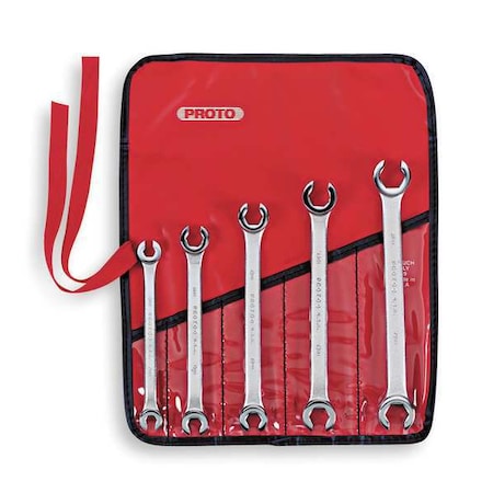 Flare Double End Wrench Set 5Pieces 6Pts by USA Proto Combination Wrench Sets