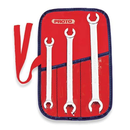 Flare Double End Wrench Set 3Pieces 6Pts by USA Proto Combination Wrench Sets