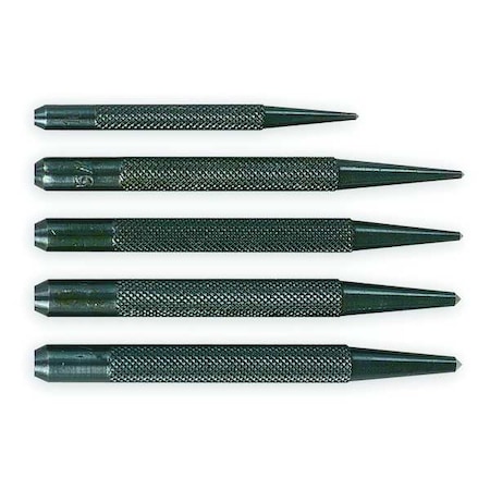 Center Punch Set W/Pouch 3 and 4 In 5 Pc by USA Mitutoyo Center Punches