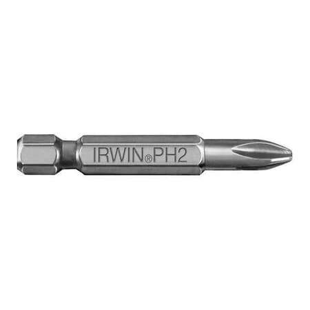 Power Bit SAE 1/4" Hex #2 2 3/4" PK2 by USA Irwin Screwdriver Bits