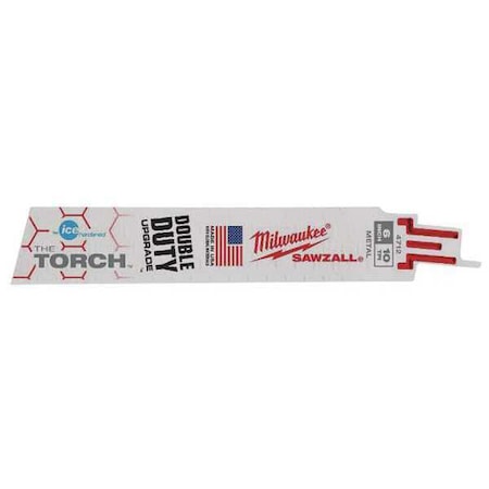 6" L Straight Reciprocating Saw Blade 5 pk. by USA Milwaukee Reciprocating Power Saw Blades