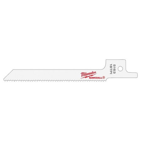 3 5/8" L Reciprocating Saw Blade 5 pk. Type 48 00 5163 by USA Milwaukee Reciprocating Power Saw Blades