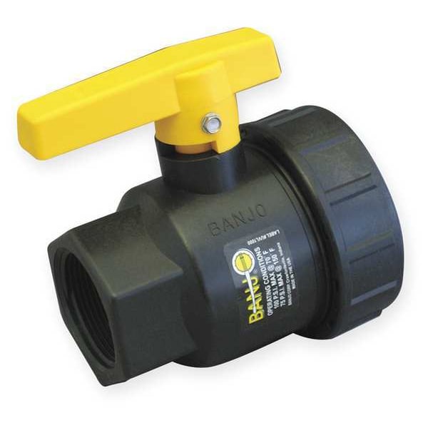 Banjo Polypropylene Ball Valve 3Way 11/4" SUV125FP