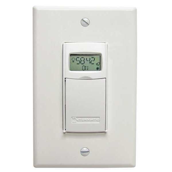 Intermatic Timer, Elect., Wall Switch, 120277V, 20A, WH EI400WC