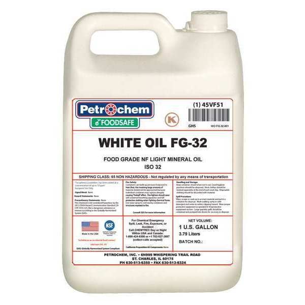 Petrochem Mineral Hydraulic Oil, Food Grade, 1 gal. WO FG32001