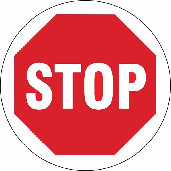 Brady Floor Safety Stop Sign, 17